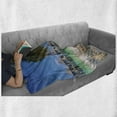 thumbnail image 6 of Beach Soft Flannel Fleece Blanket, Hammock Under Palm Leaves in Heaven Beach Paradise Caribbean Peace Sun Summer Print, Cozy Plush for Indoor and Outdoor Use, 50" x 70", Multicolor, by Ambesonne, 6 of 6