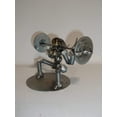 thumbnail image 2 of Female Squat Weight Lifter Metal Bolt Figurine, 2 of 4