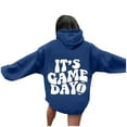 thumbnail image 5 of WEAIXIMIUNG Sweatshirts pour Femmes Tendance Graphiques à Capuche Pull Automne et Hiver Mode Ample Imprimé Rugby Sweat à Capuche, 5 of 5