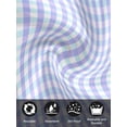 thumbnail image 7 of Blue Grid Cloth Napkins Set of 8 Reusable Dinner Napkins, Checkered Plaid Gingham Lattice Trellis Print Cocktail Napkin Washable Table Napkins for Wedding/Holiday Party/Baby Shower 20"x20", 7 of 7