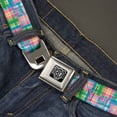 thumbnail image 2 of Buckle-Down Belt, Seatbelt Buckle Belt, Madras Plaid Pink, Youth 22 to 32 Inches, 2 of 9
