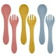 thumbnail image 1 of Hukapapa Tenedores y cucharas para alimentación de bebés Suministros de seguridad Mini utensilios para niños para bebés, niños y niñas, primeros alimentos, 1 of 6