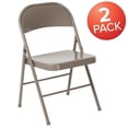 thumbnail image 4 of 2 Pk. HERCULES Series Double Braced Gray Metal Folding Chair, 4 of 9