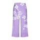 thumbnail image 4 of Conjuntos Cortos para Mujeres Impresión Floral de Verano Casual Manga Corta Cuello Redondo Y Pantalones Recortados Conjunto de Poliéster, Traje de Verano Casual, 4 of 8
