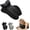 Black + Small Pillow22.83 × 14.96 × 9.06inches, variant on Ergonomic Contour Memory Foam Back Support Pillow for Reading & Bed Rest, Lumbar Support Pillow for Bed, Neck Support Pillow, Comfort Daily Relax Cushion