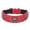 Red, variant on Leather Dog Collar with Skull Studs, Anti-Bite Rivet Collar for Medium Large Dogs, Punk Style Adjustable Pet Necklace with Metal Spikes, Heavy Duty PU Leather