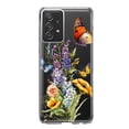 thumbnail image 1 of MUNDAZE Samsung Galaxy A52 Yellow Purple Spring Flowers Butterflies Floral Shockproof Clear Hybrid Protective Phone Case Cover, 1 of 5