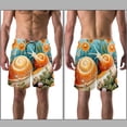 thumbnail image 3 of luoweisi Men's Beach Shorts Quick Dry Swim Trunks with Mesh Lining Snails L, 3 of 5