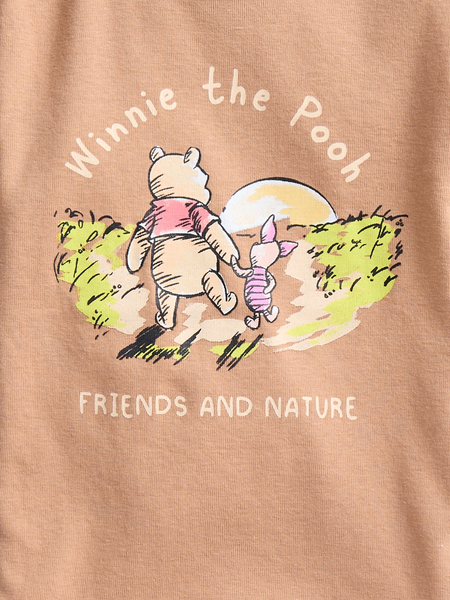Winnie the Pooh Girls Graphic Ringer T-Shirt, Sizes 4-16