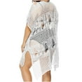 thumbnail image 4 of Frostluinai Bathing Suit Cover Ups For Women Crochet Dress Mesh Knitting Smock Tops Plus Size Sarong Swimsuit Coverups Bikini Cover-Up For Swimwear, 4 of 4
