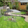 thumbnail image 6 of Dog Kennel, Outdoor Dog Kennels with Roof, Heavy Duty Dog House, Outdoor Pet Pens Dog Crate with Cover, 6 of 7