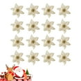 thumbnail image 2 of Flor de Navidad 16PCS Simulación de Navidad del polvo del oro del árbol de navidad colgante Garland bricolaje Accesorios de flores artificiales (de oro), 2 of 7