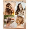 thumbnail image 4 of AWAYTR 6 Pack Matte Flat Hair Claw Clips, Large Oval French Clips, No Slip Strong Grip for Yoga, Daily & All Hair Types, 4 of 7