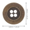 thumbnail image 2 of CRAFTHROU 100Ud Botones Retro Para Blazer En Metal Duradero Con Cuatro Agujeros Para Ropa Y Manualidades, 2 of 8
