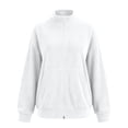 thumbnail image 7 of HAOTAGS Women’s Casual Corduroy Zip-Up Jacket Soft Loose-Fit Long Sleeve Outerwear with Front Pocket White Size M, 7 of 7