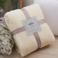 thumbnail image 2 of Throw Blanket - Dienrx Fuzzy Fleece Throw Blanket, 40X60 Inch Soft Plush Blanket for Couch, Bed, Stroller & Travel, Machine Washable Lightweight Blanket, Neutral Solid Color for All Seasons, 2 of 9