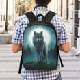 thumbnail image 5 of Uemuo Wolf Printed Durable 17-inch Student Backpack - Lightweight, Waterproof, Adjustable Straps, Ideal for School, Work, Travel, 5 of 5