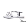 thumbnail image 5 of Viluyesy Womens Flat Sandals, Clip Toe Trendy Strappy Casual Comfort Summer Beach Roman Shoes Silver US5.5, 5 of 9