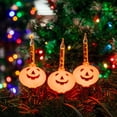 thumbnail image 3 of Novelty Lights Replacement Pumpkin Bubble Lights 3 Pack, Orange Liquid with Jack-O-Lantern Base, Halloween Bulbs with Flowing Liquid, 5 Watts Each, C7/E12 Base, 3 of 6