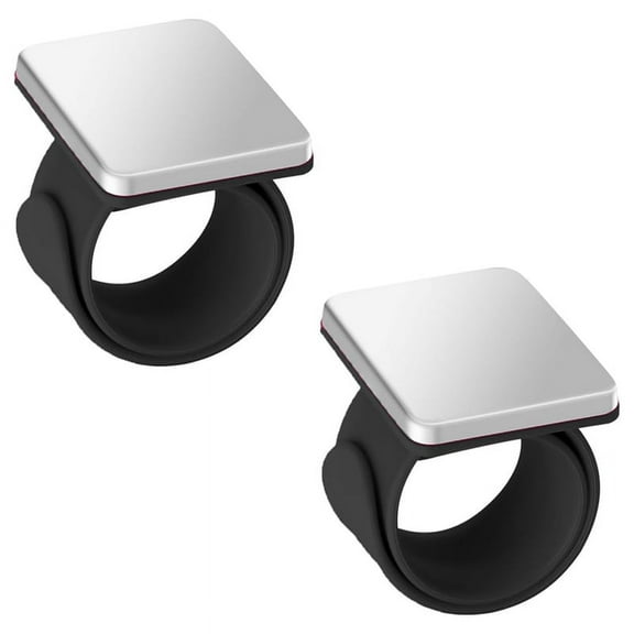 2 PCS Magnetic Pin Cushion Wrist, Magnetic Sewing Pincushion, Magnetic Pin Holder Wristband for Sewing ,Black
