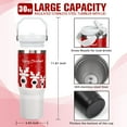 thumbnail image 4 of 30oz Christmas Tumbler Mug Funny Christmas Elk Gifts for Kids and Adults Insulated Stainless Steel Tumbler with Handle Travel Coffee Cup Water Bottles, 4 of 6
