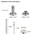 thumbnail image 2 of 100 Sets Leather Rivets 8 x 6mm Metal with 3 Setter Tools, Silver Tone, 2 of 7
