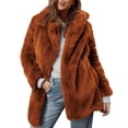 thumbnail image 1 of Birdeem Women's Winter Jacket, Long Sleeve Warm Faux Fur Solid Color Coat, 1 of 3