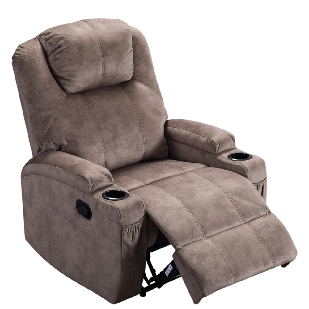 Recliner Chair 2 Cup Holders Reclining Chair Manual 2 Side Pockets