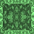 thumbnail image 1 of Ahgly Company Indoor Square Abstract Emerald Green Modern Area Rugs, 5' Square, 1 of 4