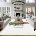 thumbnail image 3 of Summer Lemon Area Rugs 5'x8', Washable Small Throw Rugs for Classroom Bedroom, Yellow Potted Plant Green Botanical Indoor Outdoor Rug Non-Slip Low Pile Carpet Runner Reversible Floor Mats, 3 of 8