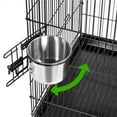 thumbnail image 4 of Yaheetech Cage à Oiseaux Roulante en Métal de 59 Pieds' H avec Support, Noir, 4 of 8