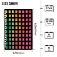 thumbnail image 2 of FORMRS 1-Subject Spiral Notebook 8" x 5" College Ruled 60 Refillable Sheet A5 Hard Cover, 2 Pack, Pink Block Pattern, 2 of 7
