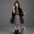 thumbnail image 5 of MEZZALL Girls Halloween Witch Dress Kids Pumpkin Witch Outfit Role Play Apparel Toddler Party Fancy Stylish Clothes Sets, 5 of 8