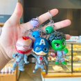 thumbnail image 2 of LLavero de Los Vengadores de Marvel de Disney, superhéroe, Iron Man, Hulk, Thor, Capitán América, colgante de coche, bolsa, accesorios, llavero qiuyongming unisex, 2 of 2