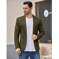thumbnail image 2 of COOFANDY Mens Christmas Blazer Notch Lapel One Button Suit Jacket Fashion Knit Blazers, 2 of 6