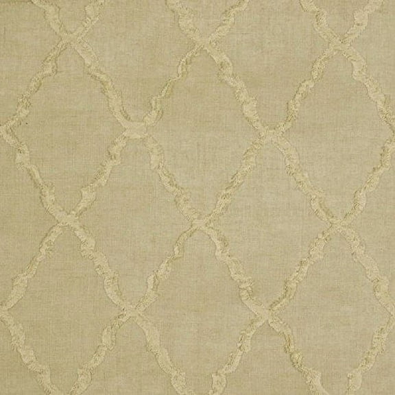 Fabric Robert Allen Beacon Hill Deblois Linen Embroidered Lattice Drapery II31