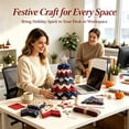 thumbnail image 3 of Diy Christmas Quilted Fabric Tree Kit,Holiday Patchwork Sewing Craft Set for Adult & Beginner,Handmade Tabletop Christmas Tree Holiday Decor Mantel Table Office Display,Gift for Quilting Lovers, 3 of 8