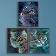 thumbnail image 3 of Kit de pintura por números sobre lienzo, arte al óleo artesanal, decoración de imagen de Animal, 40x50cm, 3 uds., 3 of 9