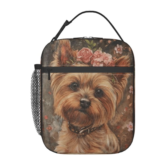 Yorkshire Terrier Dog Lunch Bag Portable Thermal Lunch Box for Men and Women