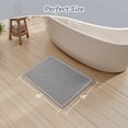 thumbnail image 6 of SIXHOME Bathroom Rugs Waffle Bath Rug Super Soft Absorbent Non Slip Bath Mat Beside Tub Rubber Backed Machine Washable Bathroom Rugs with Tassels Boho Bathroom Decor 18" x 30" Gray, 6 of 8