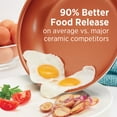 thumbnail image 3 of Farberware Glide Copper 12.5 Inch Ceramic Nonstick Deep Frying Pan with Helper Handle, Dishwasher Safe, Black, 3 of 5