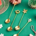thumbnail image 5 of 304 Stainless Steel Light Luxury Christmas Spoon Fork Household Tableware Coffee Spoon Dessert Spoon Fruit Fork One-Piece Molding Retro Fashion 1pc, 5 of 7
