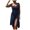 D10-Blue, variant on Elegant Dresses For Women Ladies Polka Split Floral Prints Sleeveless Square Neck Lace Dress Adorable Wear Blue L