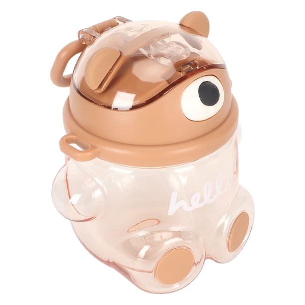 Botella De Agua De Oso De 700ml, Forma , Diseño A Prueba De Fugas Con Pajita Para Niñas, Correa Ajustable Para Ir De Compras, Senderismo, Picnics