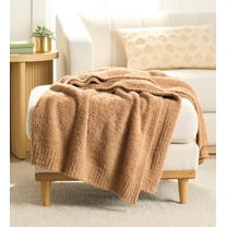 Better Homes & Gardens Cozy Knit Throw, Dark Caramel, 50x72"