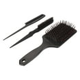 thumbnail image 3 of Hairdressing Comb Set, Paddle Hair Brush Hair Styling Comb Set 3pcs Easy Detangling Pointed Tip Tail Comb  For Home Use, 3 of 8