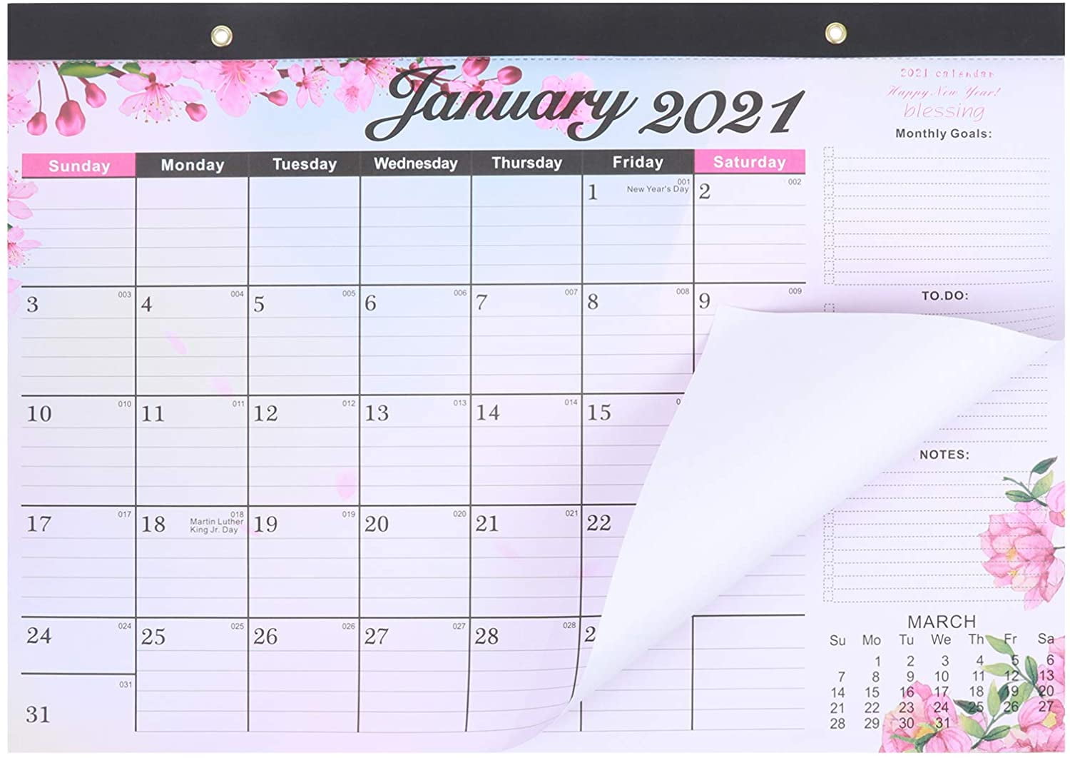 Bu 2022 Calendar 2021-2022 Floral Calendar Large Monthly De K Or Wall Calendar Planner,  Daily De K Wall Hanging Calendar For Home Office Bu Ine , 12 X 17 He (Style  2) | Walmart Canada
