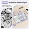 thumbnail image 2 of Tech Pouch - Lightweight Electronics Organizer Travel Case, Double Layers Cable Organizer, All-in-One Storage Bag for Charger, Cord, Phone, Flash Drive, Accessories, 2 of 5