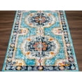 thumbnail image 6 of Hauteloom Tigris Collection Twinberg Bohemian Rustic Hallway, Entryway, Kitchen Runner Rug - Vintage Distressed - Turkish Farmhouse Southwestern Aztec Pattern - Off White, Yellow, Orange - 2'7" x 10', 6 of 9