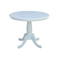 thumbnail image 3 of International Concepts 3 Piece Extendable Round Dining Set in White, 3 of 5